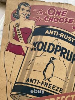 Vintage Store Display paper Advertising Choose Koldpruf Anti-freeze 2 sided