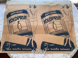 Vintage Store Display paper Advertising Choose Koldpruf Anti-freeze 2 sided