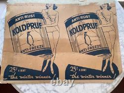 Vintage Store Display paper Advertising Choose Koldpruf Anti-freeze 2 sided