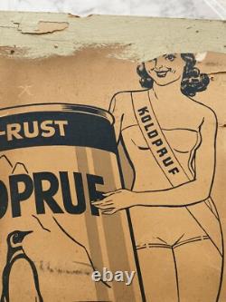 Vintage Store Display paper Advertising Choose Koldpruf Anti-freeze 2 sided