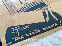 Vintage Store Display paper Advertising Choose Koldpruf Anti-freeze 2 sided