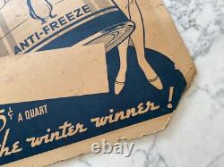 Vintage Store Display paper Advertising Choose Koldpruf Anti-freeze 2 sided