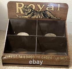 Vintage Store Display'the Royal Tailors' Tiger Logo +n. Dakota General Store Ad