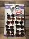 Vintage Sunglasses Cardboard Store Display Sign with 12 Pairs NOS 1980's Retro