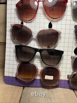 Vintage Sunglasses Cardboard Store Display Sign with 12 Pairs NOS 1980's Retro
