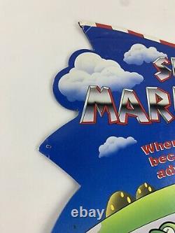 Vintage Super Nintendo Snes Super Mario Kart Promo Store Display Standee Sign