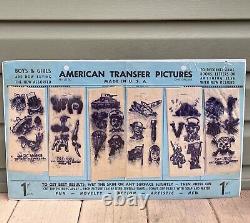 Vintage Tattoo Flash American Transfer Pictures Temporary Store Display 1940's