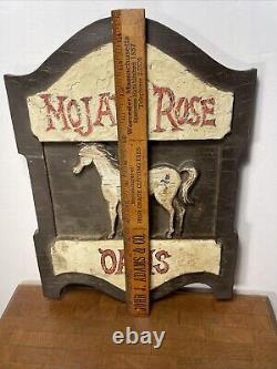 Vintage Tavern Sign Repro Advertising Display Hanging MOJAVE ROSE OASIS 1970's