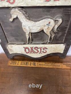 Vintage Tavern Sign Repro Advertising Display Hanging MOJAVE ROSE OASIS 1970's