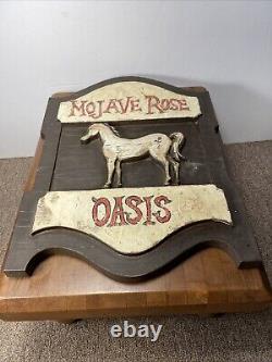 Vintage Tavern Sign Repro Advertising Display Hanging MOJAVE ROSE OASIS 1970's