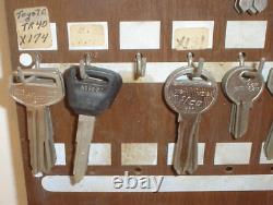 Vintage Taylor Foreign Import Car Keys Display Board Sign with444 Blanks Datsun VW