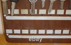 Vintage Taylor Foreign Import Car Keys Display Board Sign with444 Blanks Datsun VW