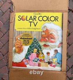 Vintage Television TV Store Counter Display Sign Kit Santa Claus Christmas Xmas