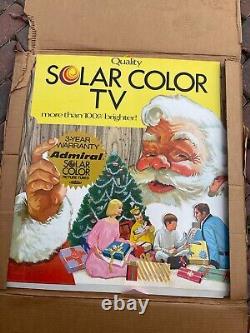 Vintage Television TV Store Counter Display Sign Kit Santa Claus Christmas Xmas