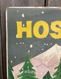 Vintage Thanksgiving Themed HOSTESS CAKES Grocery Store Display Advertising Sign