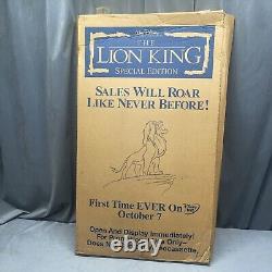 Vintage The Lion King DVD Disney Video Store Display Standee With Original Box