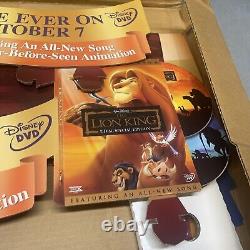 Vintage The Lion King DVD Disney Video Store Display Standee With Original Box