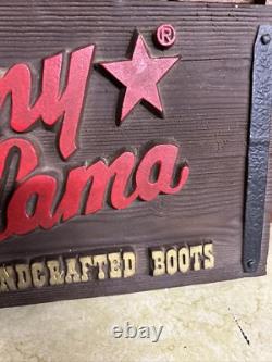 Vintage Tony Lama Handcrafted Boots Advertising Sign