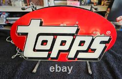 Vintage Topps Neon Light Advertising Store Display Sign 15.5 x 9 x 4.5