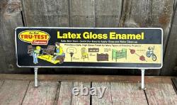 Vintage Tru-Test Latex Gloss Enamel Paint Hardware Store Display Rack Sign