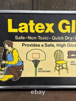 Vintage Tru-Test Latex Gloss Enamel Paint Hardware Store Display Rack Sign