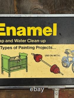 Vintage Tru-Test Latex Gloss Enamel Paint Hardware Store Display Rack Sign