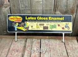 Vintage Tru-Test Latex Gloss Enamel Paint Hardware Store Display Rack Sign
