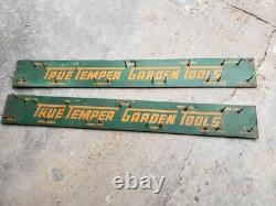 Vintage True Temper Metal Signs Garden Tool Rack Advertisement Store Display