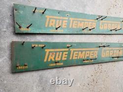 Vintage True Temper Metal Signs Garden Tool Rack Advertisement Store Display