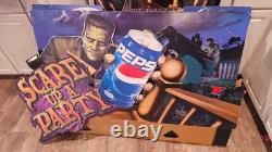 Vintage Universal Studios Monsters Store Display Signs Dracula Pepsi Lays Promo