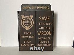 Vintage VARCON Piston Rings Metal Parts Cabinet Store Display 20 1/2 Height