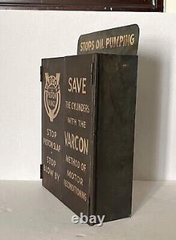 Vintage VARCON Piston Rings Metal Parts Cabinet Store Display 20 1/2 Height