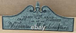 Vintage VIRGINIA METALCRAFTERS Hand Cast / Hand Finished Store Display Sign