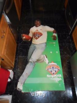 Vintage WALTER PAYTON CHICAGO BEARS Cardboard KANGAROOS SHOES ADVERTISING SIGN