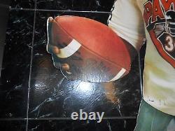 Vintage WALTER PAYTON CHICAGO BEARS Cardboard KANGAROOS SHOES ADVERTISING SIGN