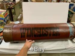 Vintage WINCHESTER Shotgun Shell Store Display Sign GAS OIL SODA COLA HUNTING
