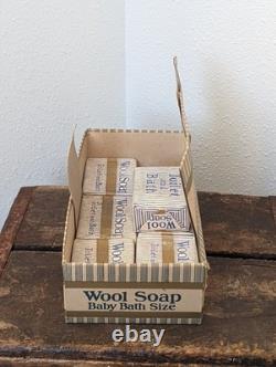 Vintage WOOL SOAP Baby Bath Counter Top Advertising Store Display Sign with6 Bars