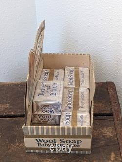 Vintage WOOL SOAP Baby Bath Counter Top Advertising Store Display Sign with6 Bars