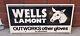 Vintage Wells Lamont Gloves General Store Advertising SIGN Double Sided