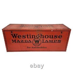 Vintage Westinghouse Mazda Lamps For Automobiles Store Display Cabinet Sign