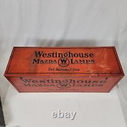 Vintage Westinghouse Mazda Lamps For Automobiles Store Display Cabinet Sign