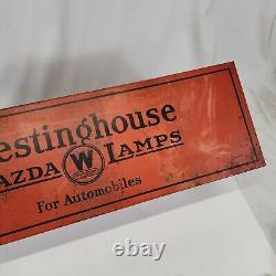 Vintage Westinghouse Mazda Lamps For Automobiles Store Display Cabinet Sign