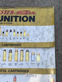 Vintage Winchester Ammunition Spiral Flip Chart Store Display Original Box
