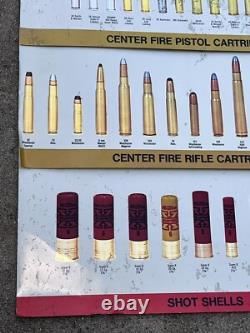 Vintage Winchester Ammunition Spiral Flip Chart Store Display Original Box