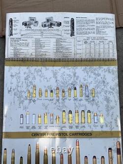 Vintage Winchester Ammunition Spiral Flip Chart Store Display Original Box