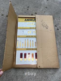 Vintage Winchester Ammunition Spiral Flip Chart Store Display Original Box