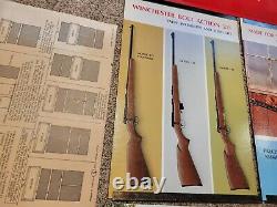 Vintage Winchester Die Cut Store Display Signs. 22 Rifles Complete