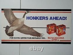 Vintage Winchester Western Duck Hunting Gun Store Display Advertising Poster