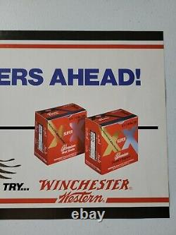 Vintage Winchester Western Duck Hunting Gun Store Display Advertising Poster