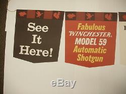 Vintage Winchester Western Six Panel Hanging Display Banner Store Display # 2